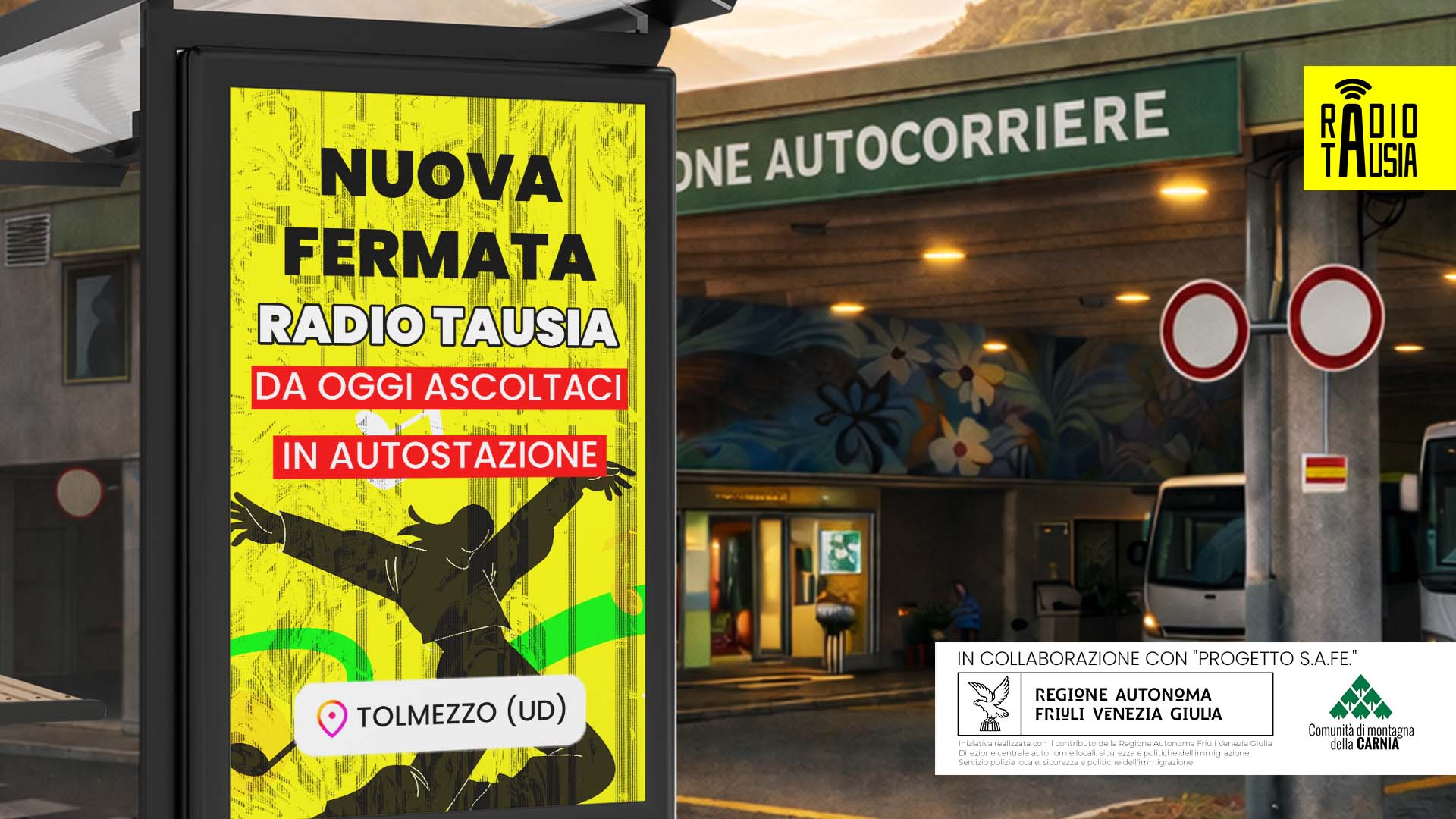 Nuova fermata di Radio Tausia